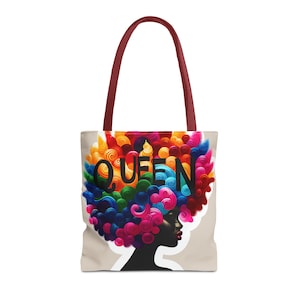Afrocentric Graphic Tote Bag: Black Women's Shopping Carryall image 7