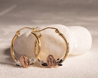 Orecchini A Cerchio Sottili Personalizzati Con Nome XOXO &ndash; Placcati Oro 14 Carati