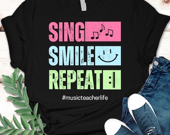 Tshirt for Music Teacher | Gift for Choir Director | Shirt for Singer Vocal Coach General Music Educator