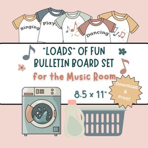 Music Bulletin Board | Elementary Music Printable Bulletin Board Kit | Music Classroom Decor | Printable Letters for Bulletin Board Display