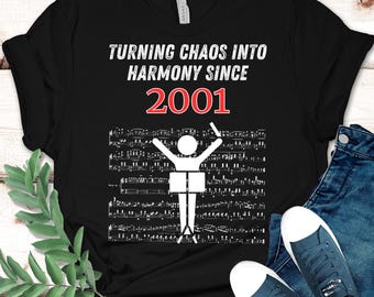 Customizable Tshirt for Music Teacher Band Director Orchestra Teacher Choir Director | Conductor Years of Service Teaching