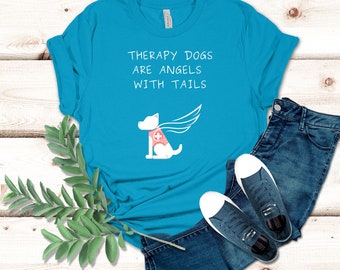 Propriétaire de chien de thérapie, T-shirt pour chien de thérapie, T-shirt pour propriétaire de chien d'assistance, Dog Angel