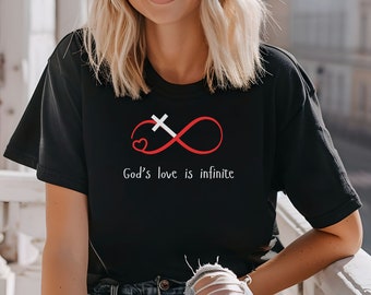 Camiseta Amor de Deus, Camiseta Amor Infinito de Deus, Camiseta Religiosa, Camiseta Amor Cristão, Camiseta Sinal do Infinito, Camiseta Amor Infinito de Deus