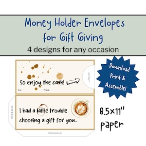 Sobre divertido para regalar dinero / Sobre para guardar dinero imprimible con descarga digital / Tarjeta para cumpleaños, Navidad, graduación y cualquier ocasión