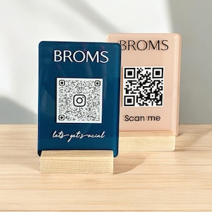 Winkel QR-codebord Mini Custom Zakelijk Sociale media Betaalmethode Barmenuweergave, bordstandaard restaurant café