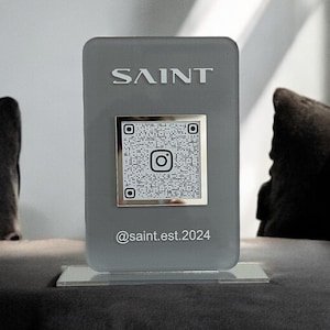 QR Code Sign, Scan Acrylic Signage, Business Sign, Home Office Decor, Social Media Sign, Scan To Pay, Connect With Us