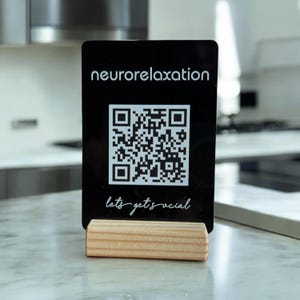 Mini QR Code Acrylic Sign for Cafes, Personalized Scan Menu, Price List Display, Hairdresser Sign, Cocktail Bar Sign