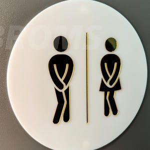 Deurbord badkamer, acryl toiletplaat, toiletbord 15 x 15 cm, moderne toiletborden, minimalistisch badkamerdecor voor thuis en zakelijk