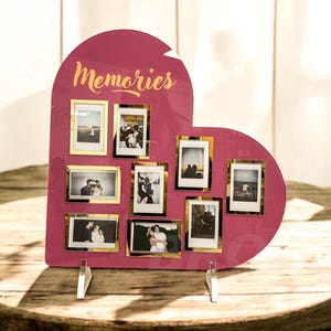 Fotoständer für Polaroid, Mini-Fotoanzeige, Fotovitrine, 9 Fotokapazität, stilvolle Aufbewahrung