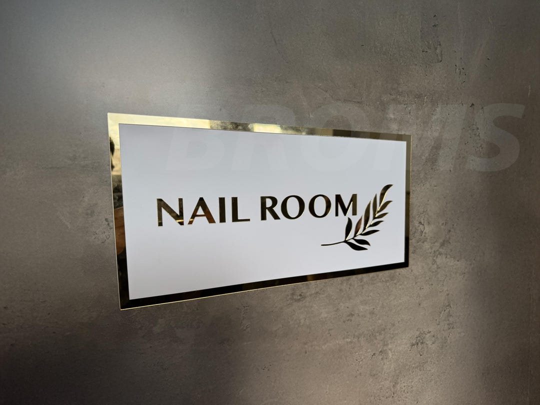 Acrylic Door Sign, Modern Business Plaque, Nail Room Office Salon Sign ...