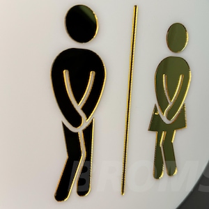 Acryl toiletborden, badkamerdeurplaquettes, modern toiletbord, toiletdeursignalisatie, minimalistische badkamerborden voor thuis of op kantoor