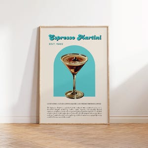 Espresso Martini Print, Espresso Martini Poster, Espresso Martini Poster Art, Espresso Martini gift, Espresso lover gift, secret santa gift