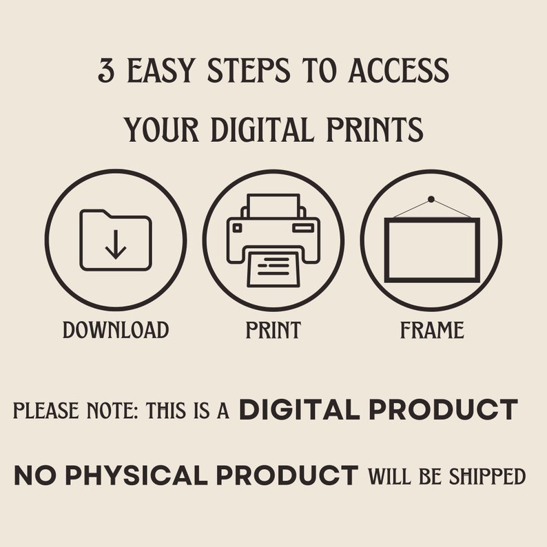 May include: Three easy steps to access your digital prints: download, print, and frame. Please note: This is a digital product. No physical product will be shipped.