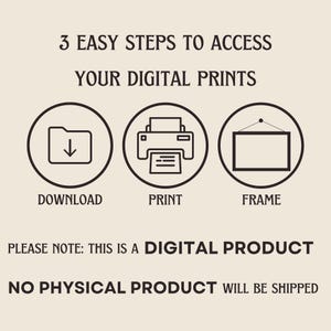 May include: Three easy steps to access your digital prints: download, print, and frame. Please note: this is a digital product. No physical product will be shipped.