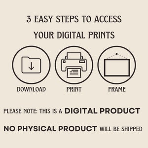 May include: Three easy steps to access your digital prints: download, print, and frame. Please note: This is a digital product. No physical product will be shipped.