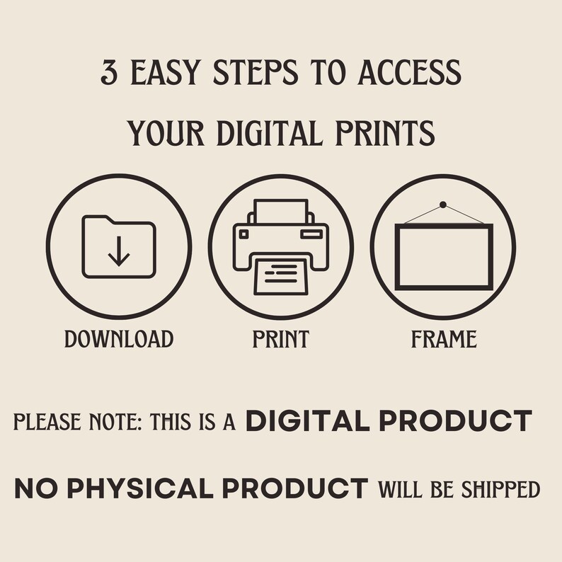 May include: Three easy steps to access your digital prints: download, print, and frame. Please note: This is a digital product. No physical product will be shipped.