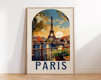 Paris wall art, retro Paris poster, Paris poster, Paris art, Paris gift, wedding gift, anniversary gift, retro Paris wall art