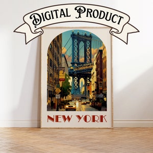 New York, impression d'art de New York, cadeau de dernière minute, art mural NYC, affiche de la ville de New York, art new-yorkais minimaliste, affiche de New York, cadeau de pendaison de crémaillère