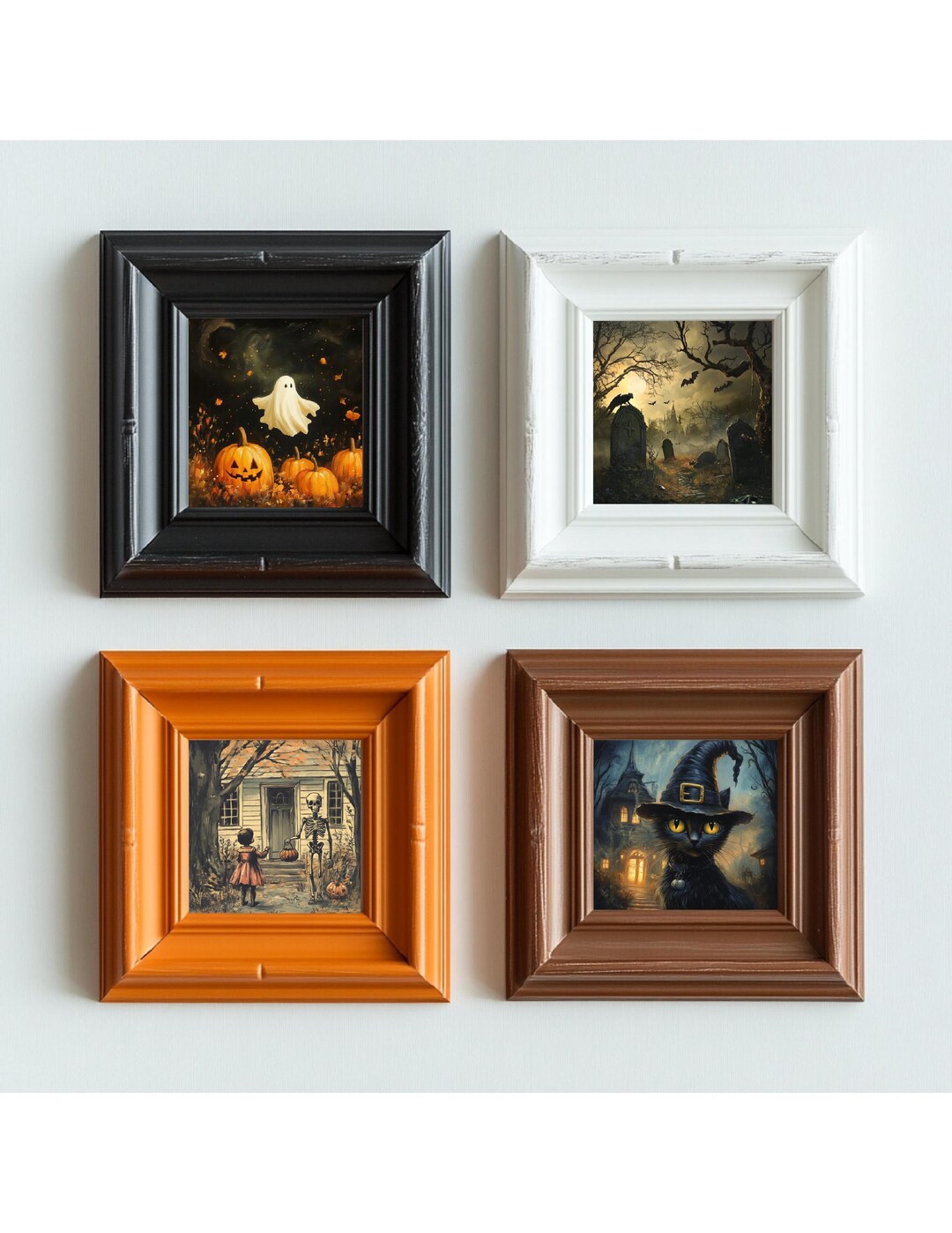Halloween Gallery Wall Art Set of 15 Digital Prints Printable Halloween ...