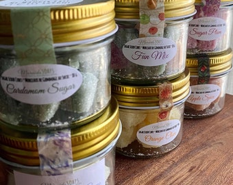 Exfoliating Sugar Scrub Cubes - Sugar Plum, Spiced Apple, Cardamom Sugar, Orange Clove