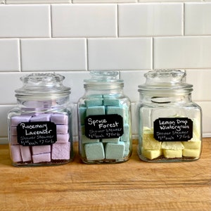 Shower Steamers  - Spruce and Eucalyptus, Lavender Mint and Rosemary, Lemondrop and Wintergreen - Essential Oils, Low Waste