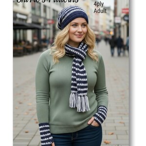 Crochet Pattern Set PDF | Hat, Scarf & Fingerless Gloves | ShiFio’s Crochet Pattern | Easy Striped Winter Set | Instant Download CP152