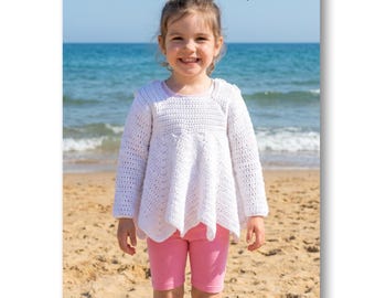 Crochet Pattern - Crochet Sweater Pattern - Child's Top Pattern - Jumper Pattern - Childs Crochet Pattern - 3 Sizes - 2-7 years- CP355