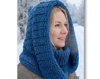 Crochet Pattern for Ladies Snood - Cowl Crochet Pattern - Neck Warmer Pattern - Adult - UK - USA - CP409