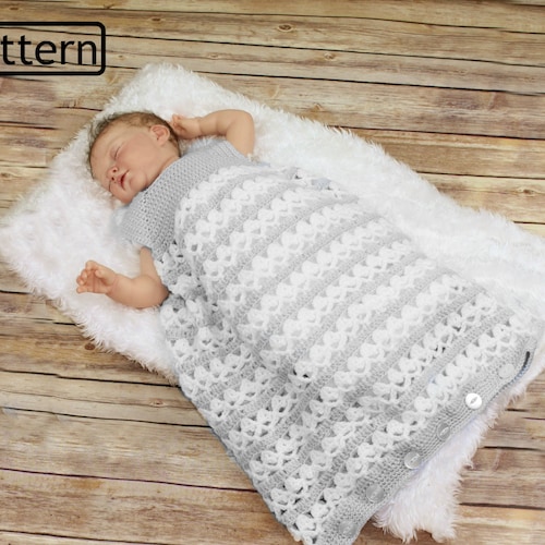 Crochet Baby Sleeping Bag Easy Cocoon Pattern by Deborah Etsy