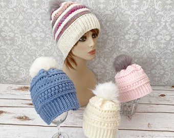 Crochet Pattern - Crochet Hat Pattern - Beanie Pattern - Hat Crochet Pattern - 4 Sizes - CP481