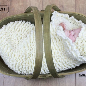 Crochet Pattern- Baby- Ruffled Cocoon - Papoose - Hat- Baby Crochet Pattern - UK & USA - CP127 - Digital Download