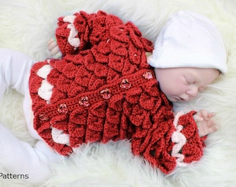 CROCHET PATTERN For Baby Crocodile Stitch Cardigan - baby jacket pattern - baby crochet jacket - baby crochet sweater pattern - CP311