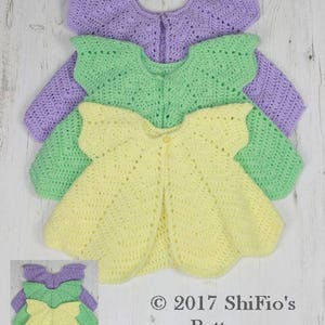 CROCHET PATTERN For Rippled Angel Top in 3 Sizes, 6 months to 4 years, Girls, Baby, Summer U.K, U.S.A PDF 368 Digital Download image 1