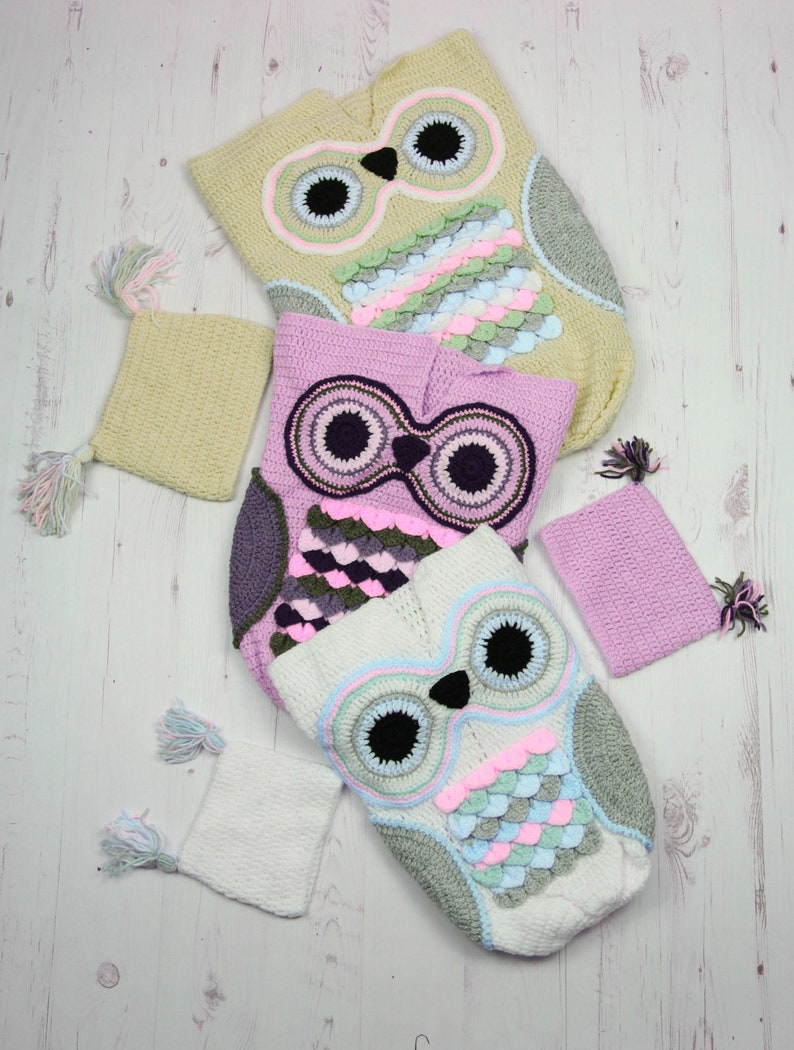 Crochet Pattern Crochet Owl Pattern Baby Owl Pattern Owl Cocoon Pattern Baby Crochet Owl Pattern 3 Sizes CP245 PDF image 9