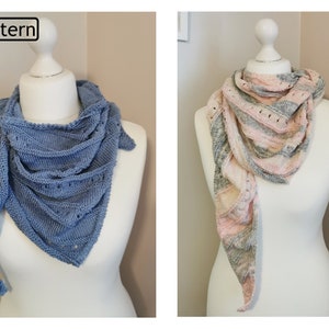Knitting Pattern for Ladies Bias Scarf- Neck Warmer Knitting Pattern- Scarf Knitting Pattern- KP626
