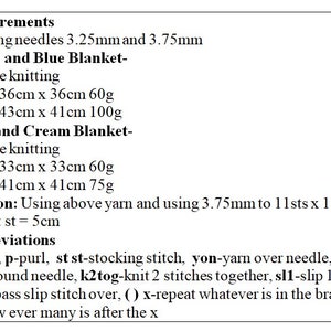 Knitting Pattern for 2 Dolls Blankets 4 Sizes to fit 10 to 12 Doll and 14 to 16 Doll Double Knitting Pattern for Doll KP620 image 2