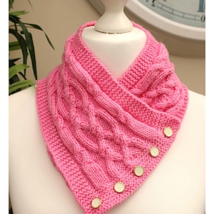 Knitting Pattern - Knitting Scarf Pattern -Neckwarmer Pattern - Neck Warmer Pattern - Winter  KP592