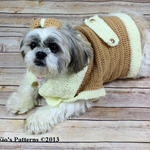 CROCHET PATTERN For Dog Jacket Clothes Coat with Bow in 4 Sizes PDF 179 Digital Download Bild 6