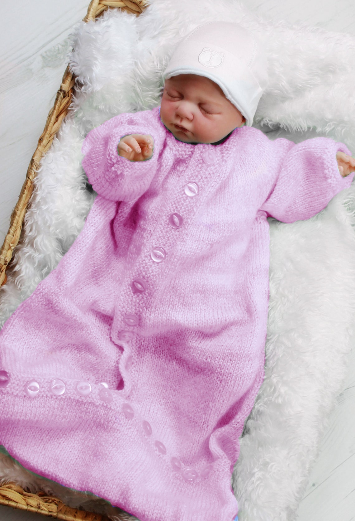 Knitting Pattern Sleeping Bag Knitting Pattern Baby Etsy