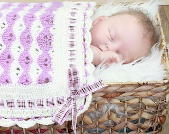 CROCHET PATTERN For Highland Heather Baby Afghan Crochet Pattern Blanket PDF 304 Digital Download