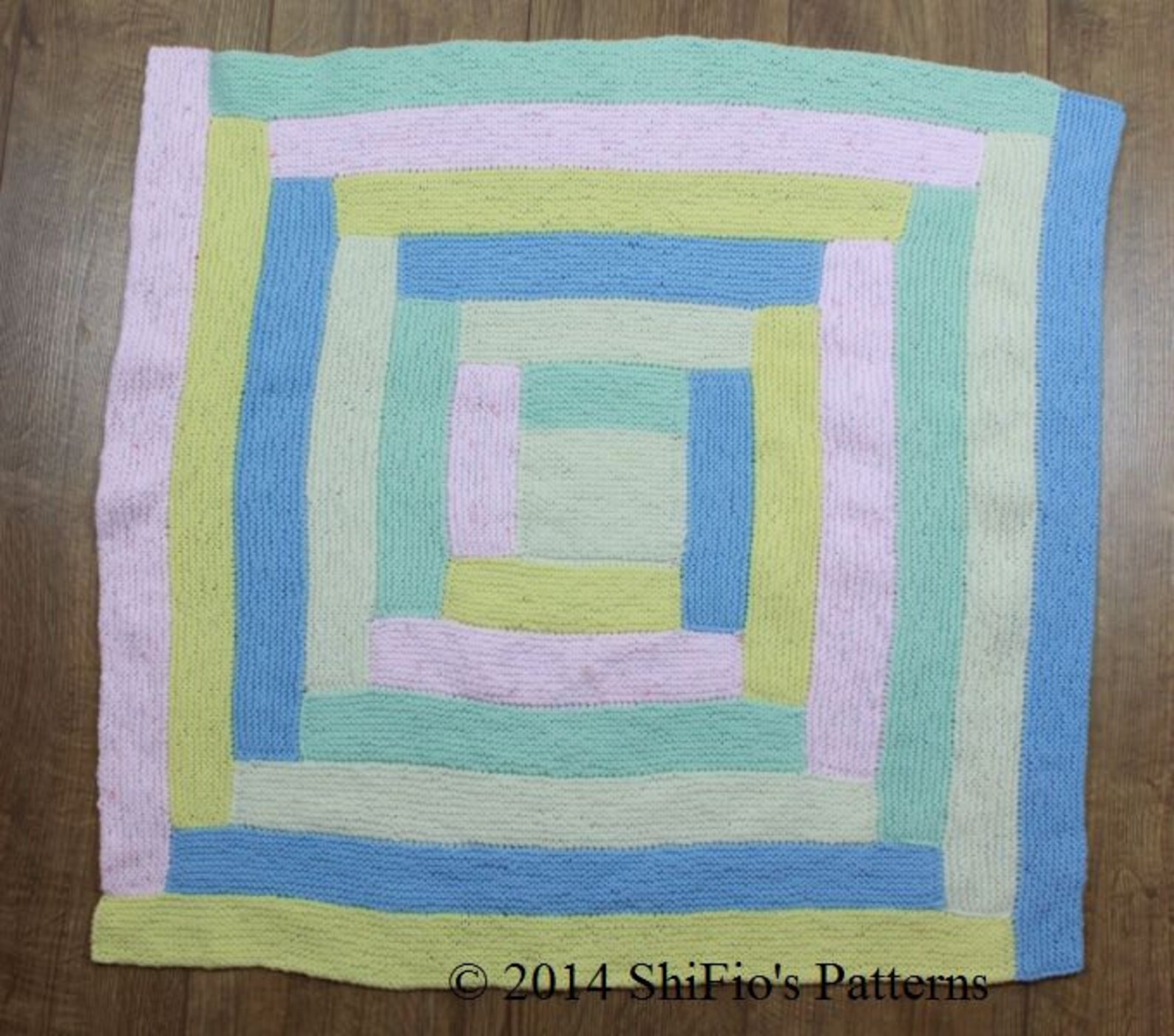 KNITTING PATTERN for Baby Log Cabin Blanket Pattern Blanket Etsy