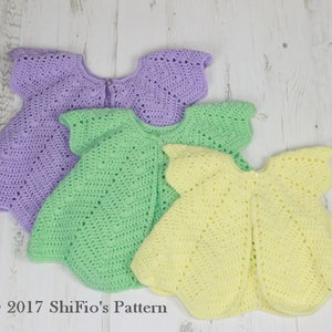 CROCHET PATTERN For Rippled Angel Top in 3 Sizes, 6 months to 4 years, Girls, Baby, Summer U.K, U.S.A PDF 368 Digital Download image 9