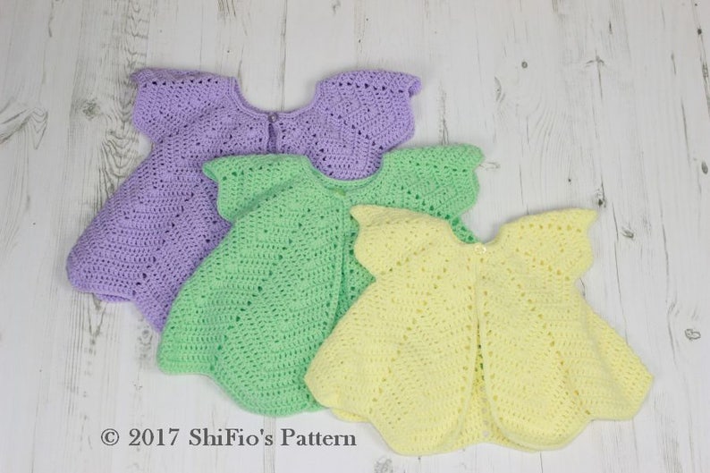 CROCHET PATTERN For Rippled Angel Top in 3 Sizes, 6 months to 4 years, Girls, Baby, Summer U.K, U.S.A PDF 368 Digital Download image 9