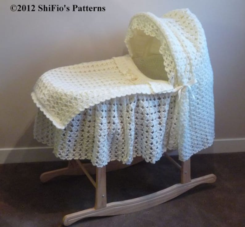 Crochet Pattern for Hooded Moses Basket Cover Plus Blanket/ Etsy UK