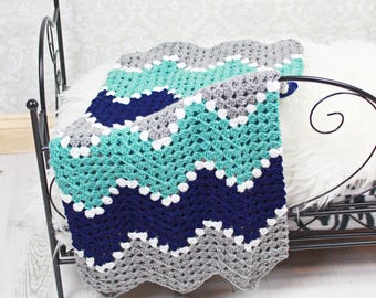 Crochet Pattern -Crocheted Blanket Pattern - Baby Pattern - Baby Blanket Pattern - Baby Afghan Pattern - Cot Blanket- CP412