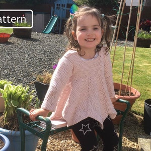 Crochet Pattern - Crochet Sweater Pattern - Child&#39;s Top Pattern - Jumper Pattern - Childs Crochet Pattern - 3 Sizes - 2-7 years- CP255