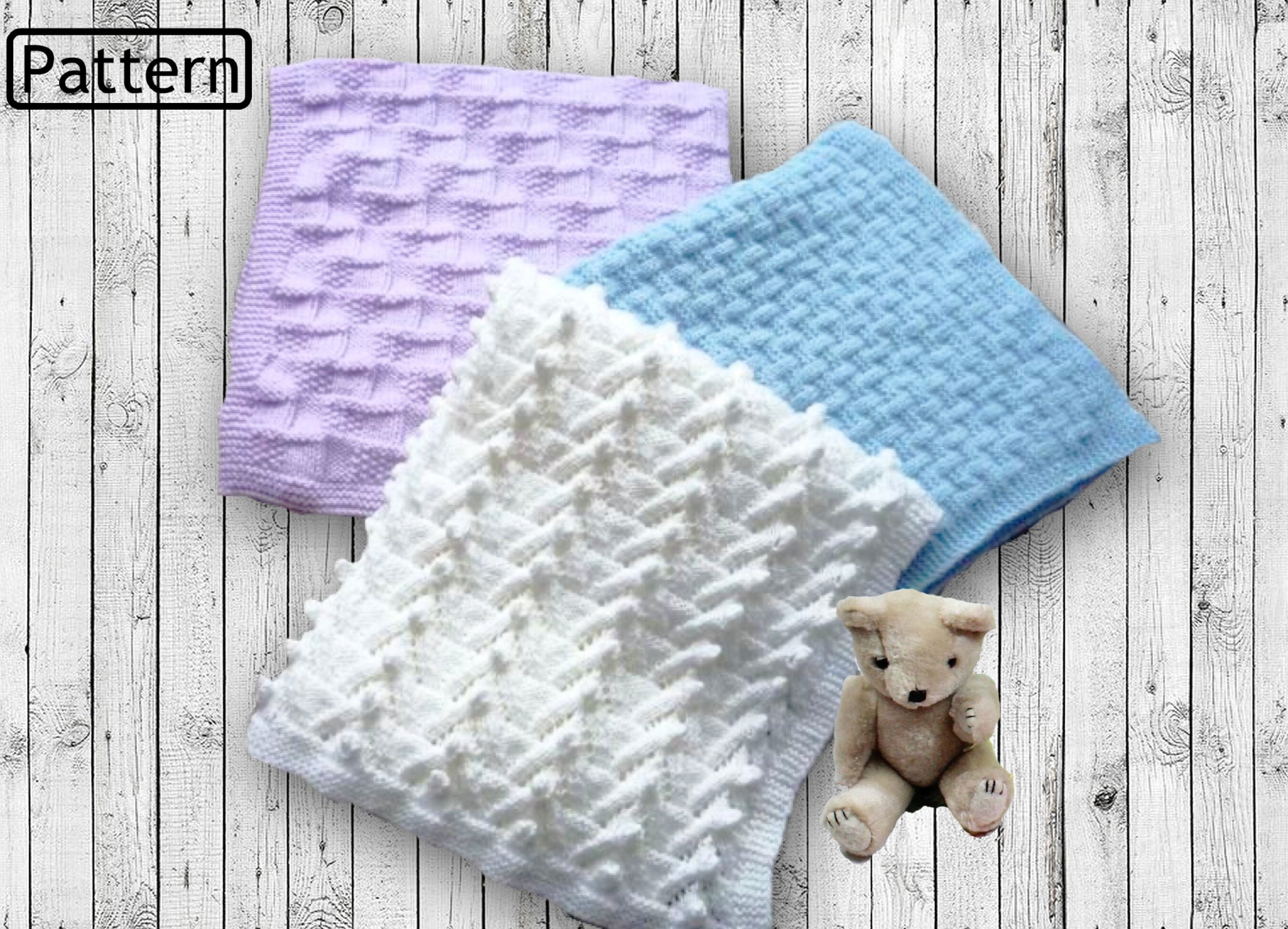Knitting Pattern Knitted Blanket Pattern Baby Blanket Pattern Crib