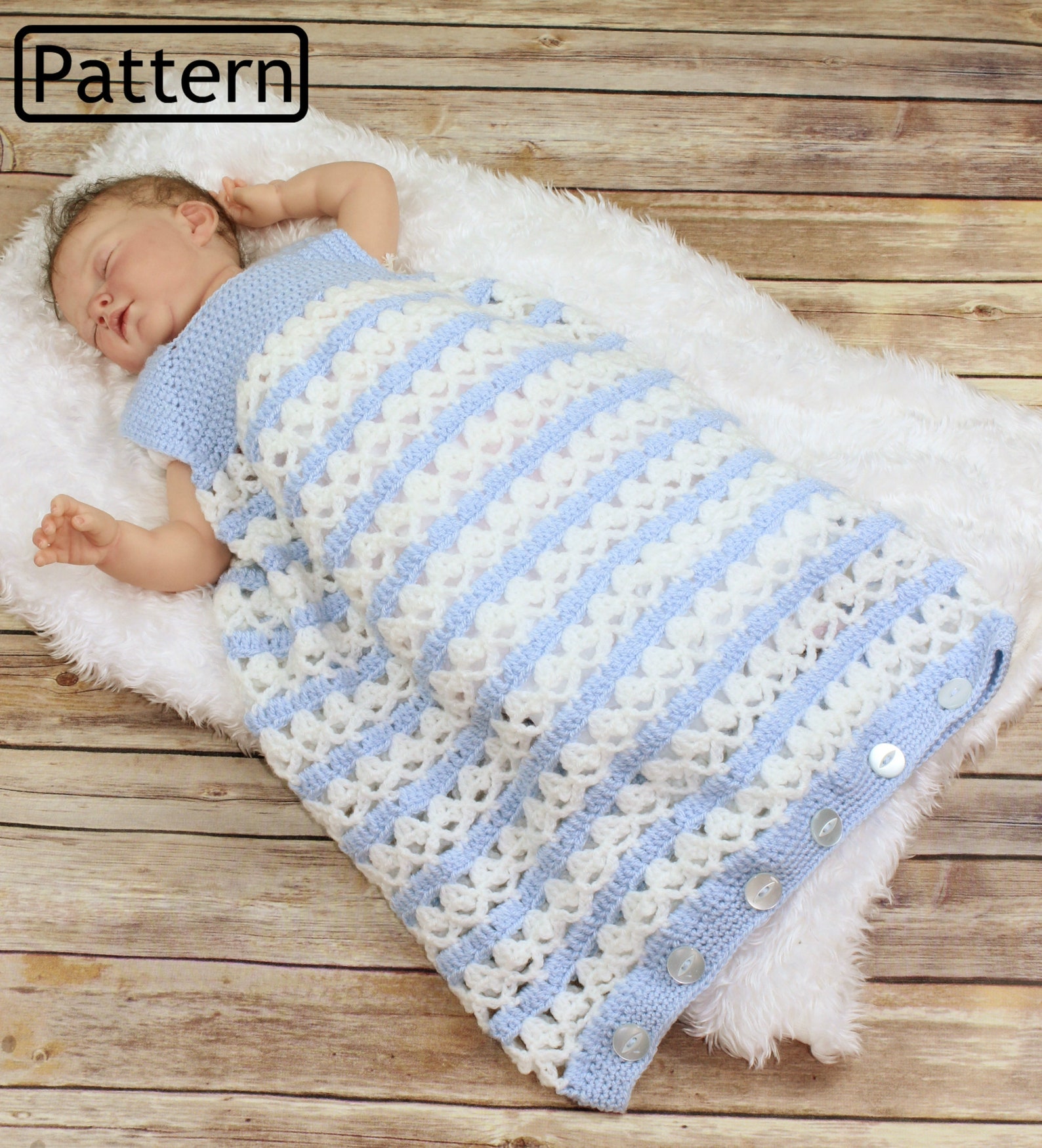 Crochet Pattern Baby Sleeping Bag Baby Cocoon Pattern Etsy