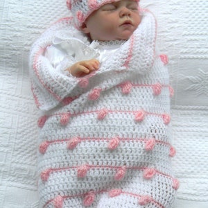 Crochet Pattern For baby Cocoon, photo prop crochet 3 Sizes baby pattern crochet USA & UK Terms CP223 PDF 画像 8