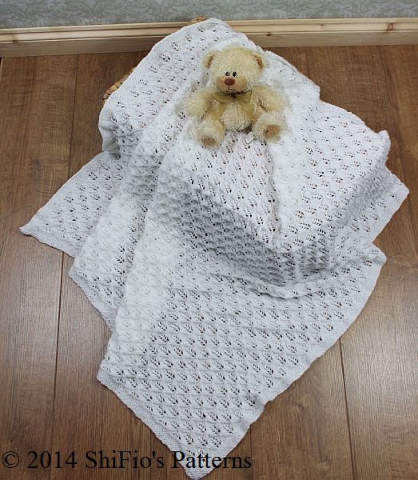 KNITTING PATTERN for Baby Shawl Blanket Pattern Christening Etsy